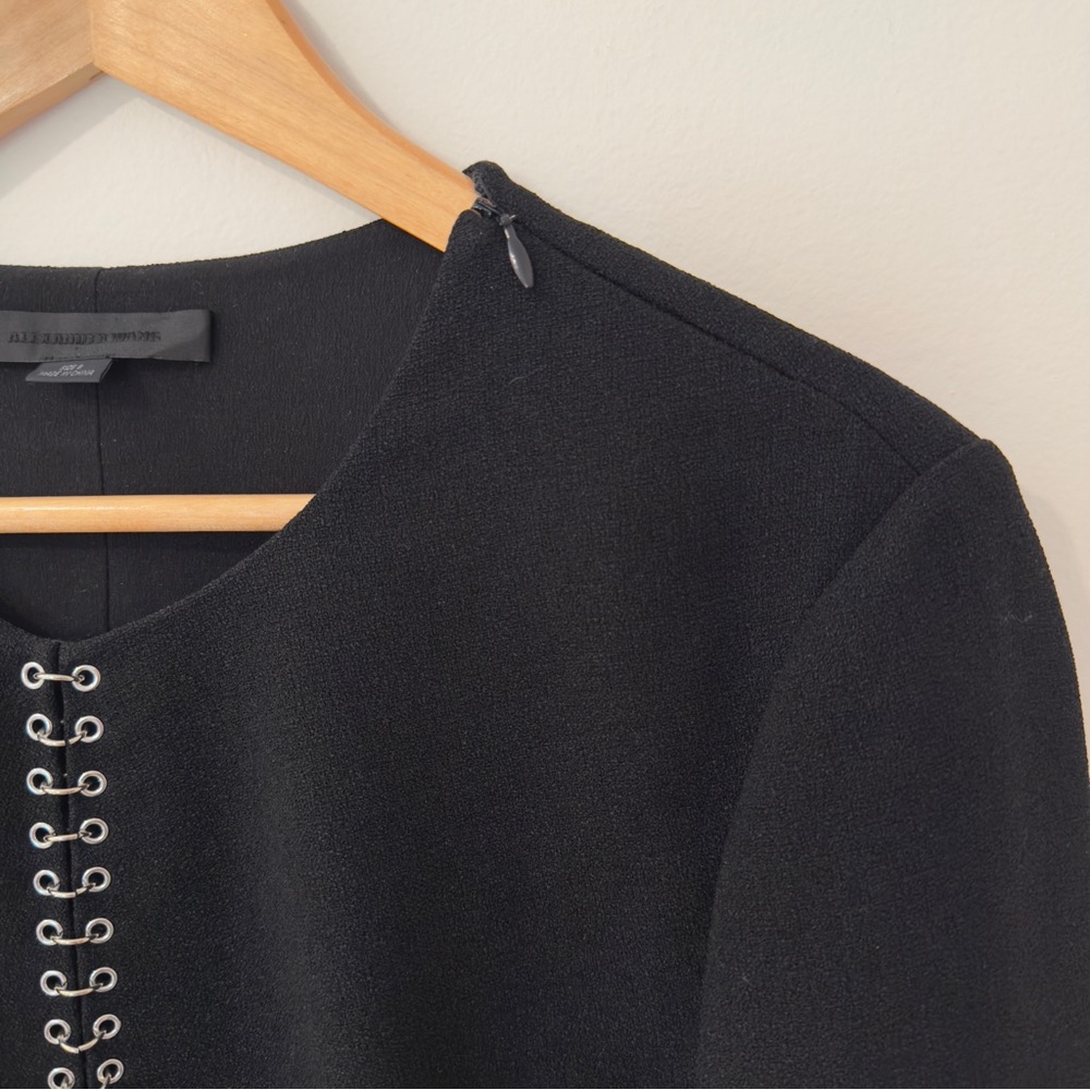 Alexander Wang Black Crew Neck Long Sleeve Top US8 ($580) - Picture 5 of 6